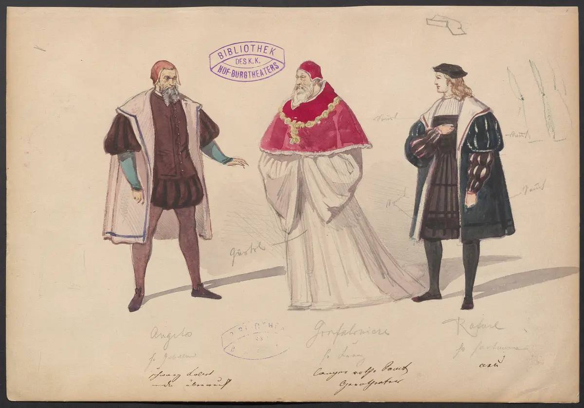 Michel Angelo, Titel der Serie: Figurinen des k.k. Hof-Burgtheaters