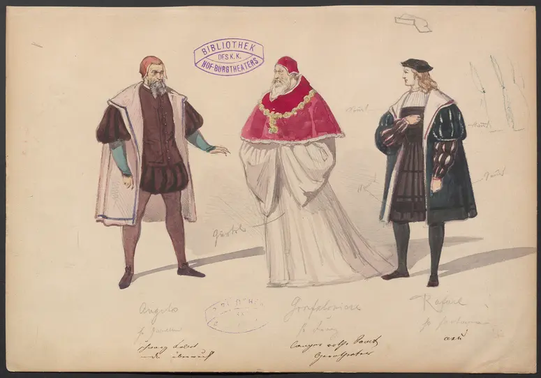 Michel Angelo, Titel der Serie: Figurinen des k.k. Hof-Burgtheaters