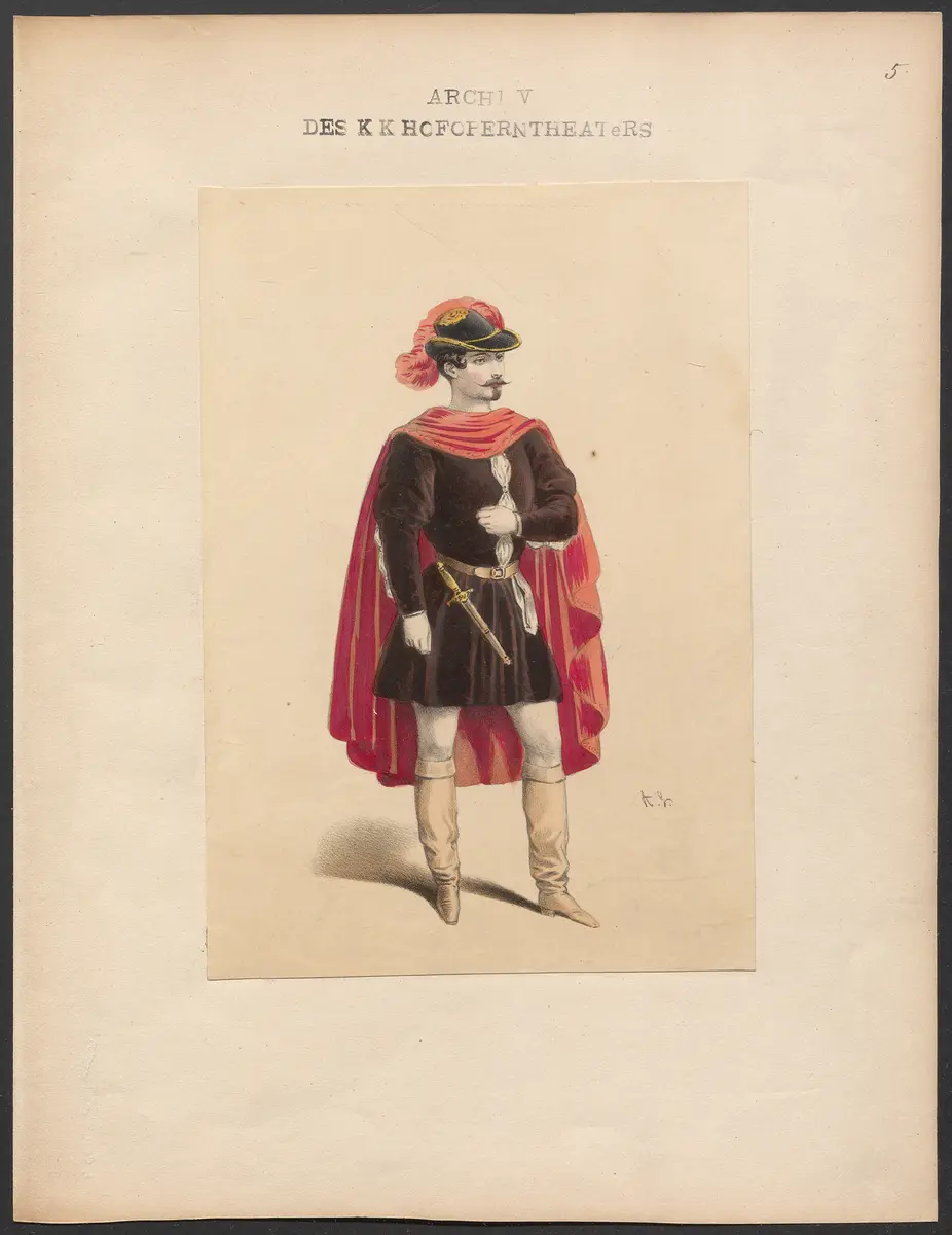 Die sizilianische Vesper, Originaltitel: Les vêpres siciliennes, Titel der Serie: Figurinen des k.k. Hofoperntheaters