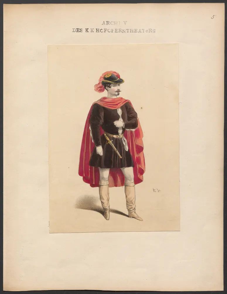 Die sizilianische Vesper, Originaltitel: Les vêpres siciliennes, Titel der Serie: Figurinen des k.k. Hofoperntheaters