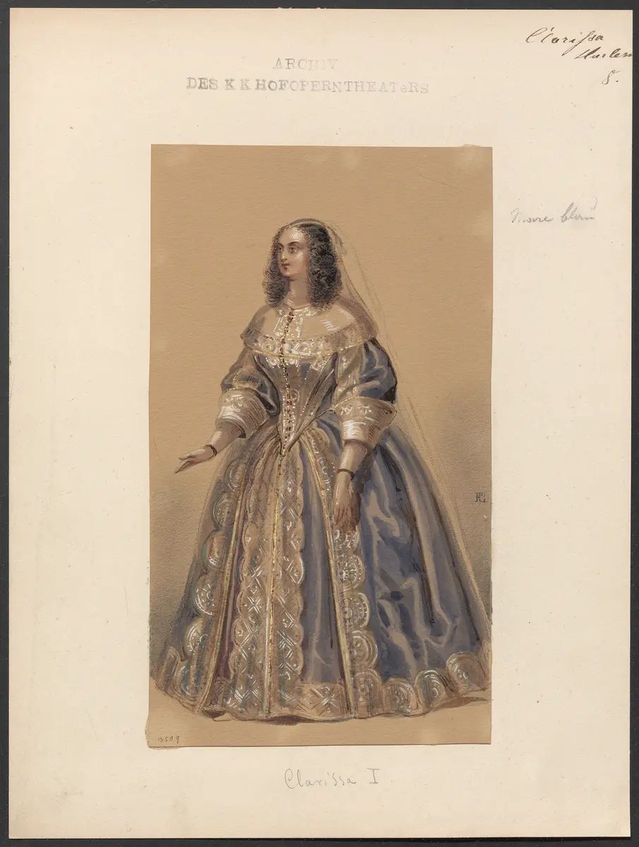 Clarissa Harlowe, Titel der Serie: Figurinen des k.k. Hofoperntheaters