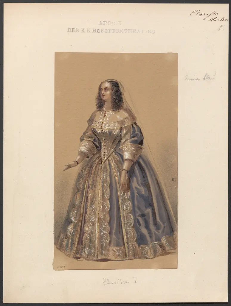 Clarissa Harlowe, Titel der Serie: Figurinen des k.k. Hofoperntheaters