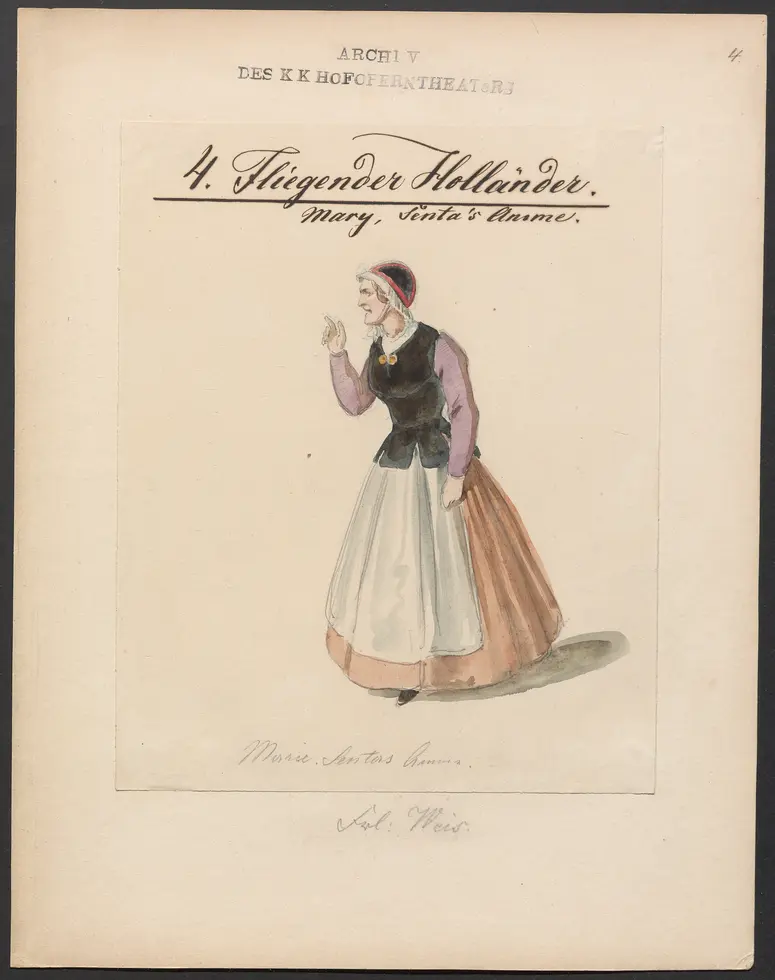 Der fliegende Holländer, Titel der Serie: Figurinen des k.k. Hofoperntheaters