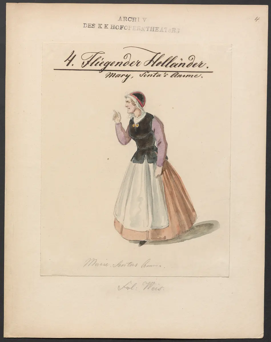 Der fliegende Holländer, Titel der Serie: Figurinen des k.k. Hofoperntheaters