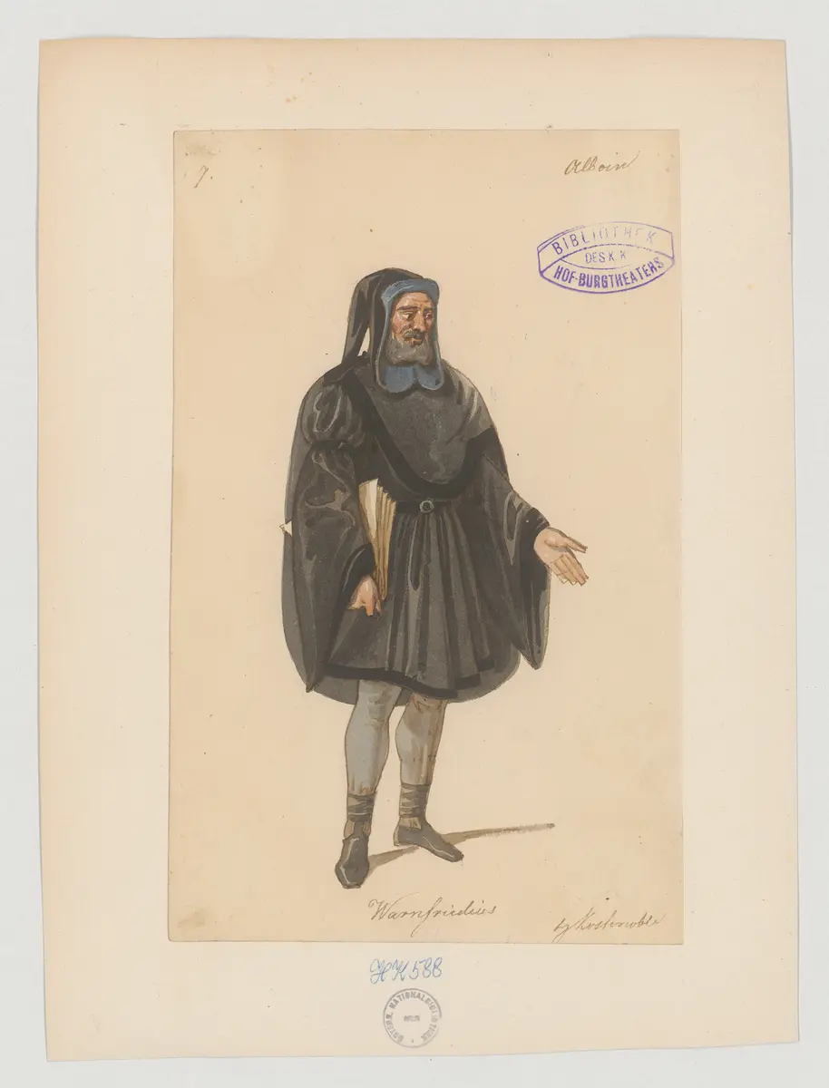 Alboin, Titel der Serie: Figurinen des k.k. Hof-Burgtheaters