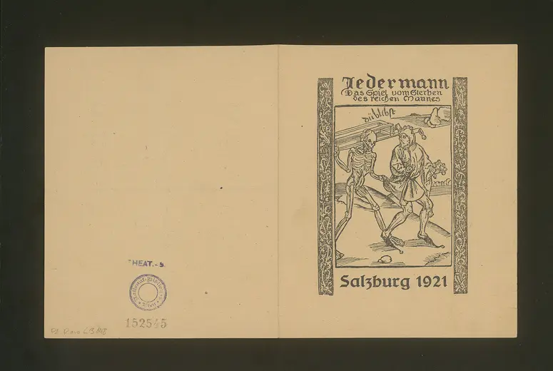 Jedermann, Titel in Vorlageform: Jedermann. Das Spiel vom Sterben des reichen Mannes