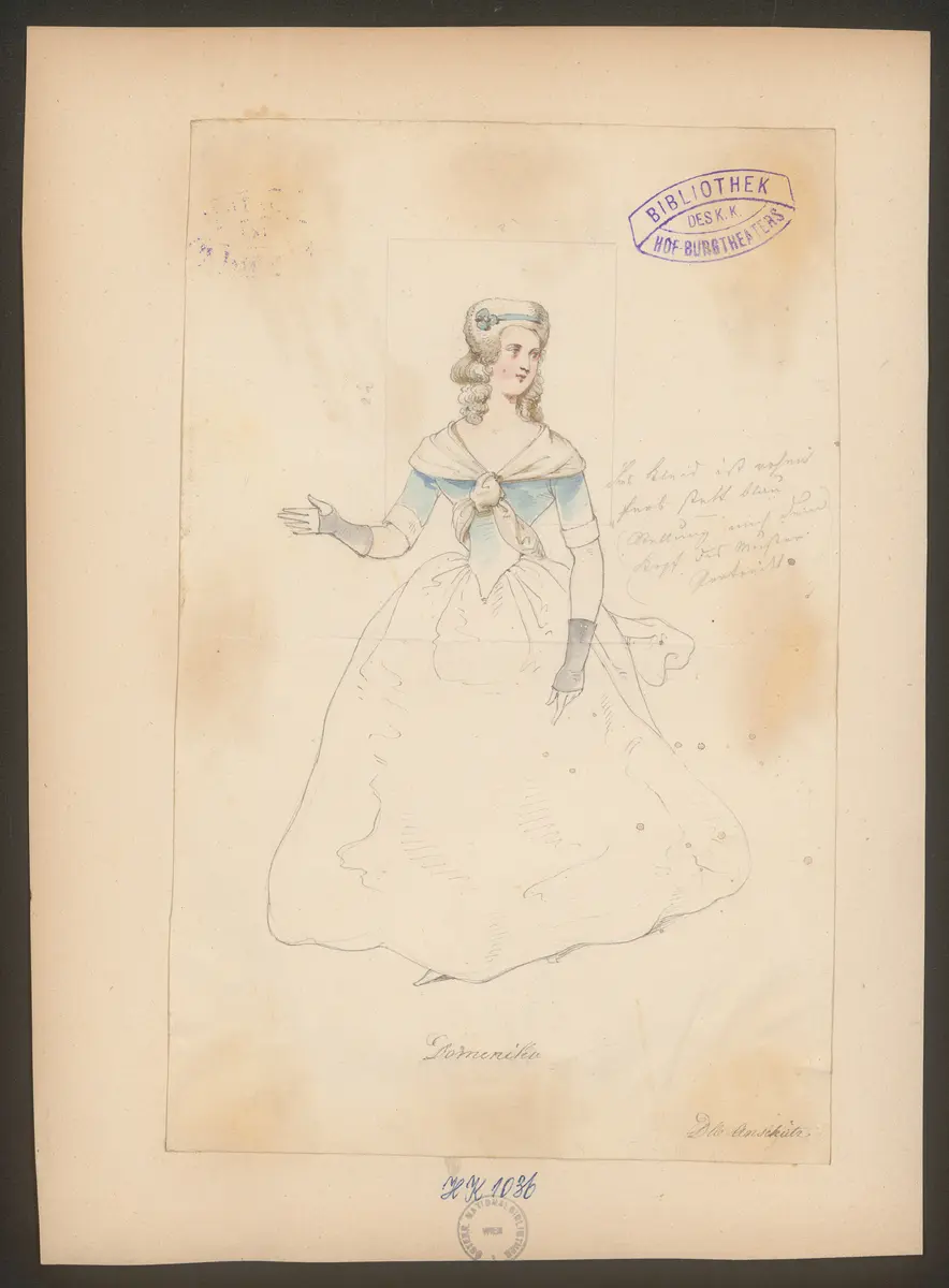 Canovas Jugendliebe, Titel der Serie: Figurinen des k.k. Hof-Burgtheaters