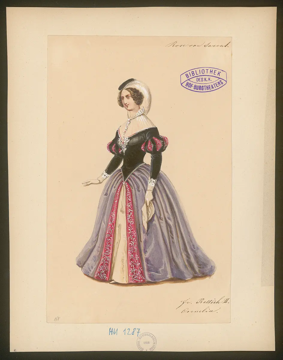 Die Rose von Sorrent, Titel der Serie: Figurinen des k.k. Hof-Burgtheaters