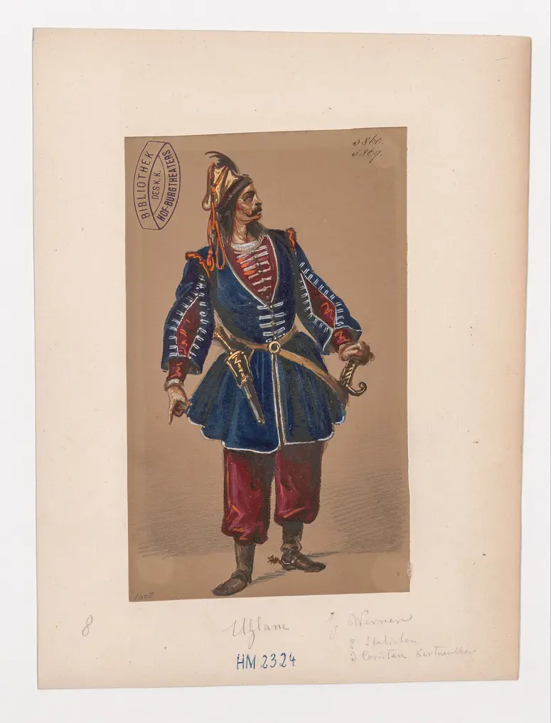 Wallensteins Lager, Titel der Serie: Figurinen des k.k. Hof-Burgtheaters