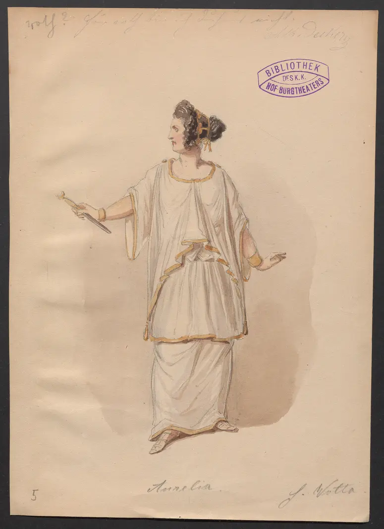 Perseus von Macedonien, Titel der Serie: Figurinen des k.k. Hof-Burgtheaters