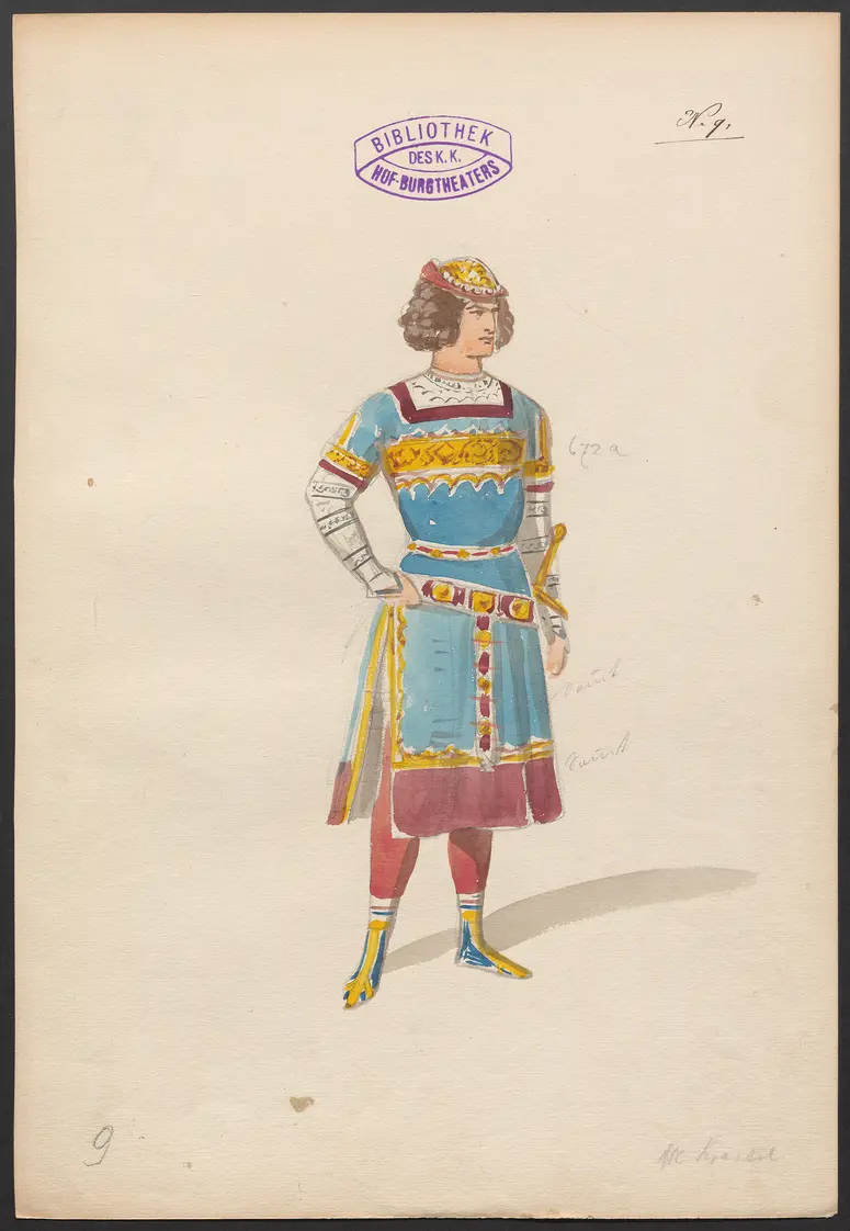 Lady Gloster, Titel der Serie: Figurinen des k.k. Hof-Burgtheaters