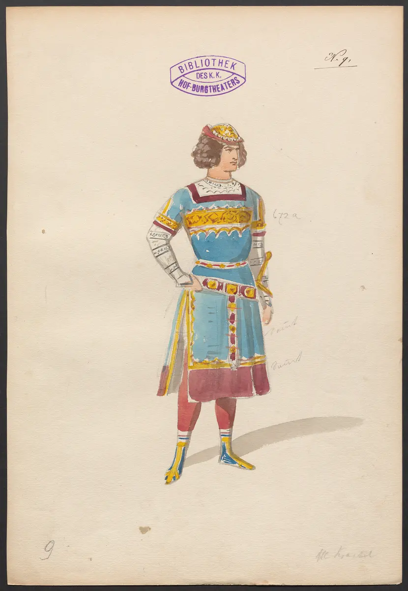 Lady Gloster, Titel der Serie: Figurinen des k.k. Hof-Burgtheaters