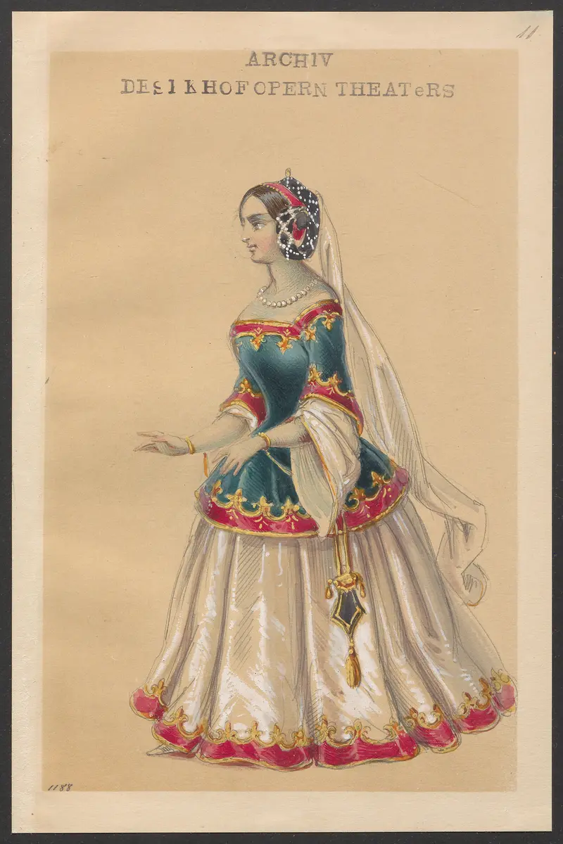 Keolanthe, oder Das Traumbild, Originaltitel: Keolanthe, or The Unearthly Bride, Alternativtitel: Keolanthe, Titel der Serie: Figurinen des k.k. Hofoperntheaters
