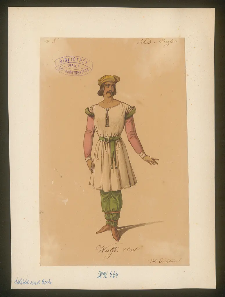 Schuld und Buße, Originaltitel: Genovefa, Titel der Serie: Figurinen des k.k. Hof-Burgtheaters