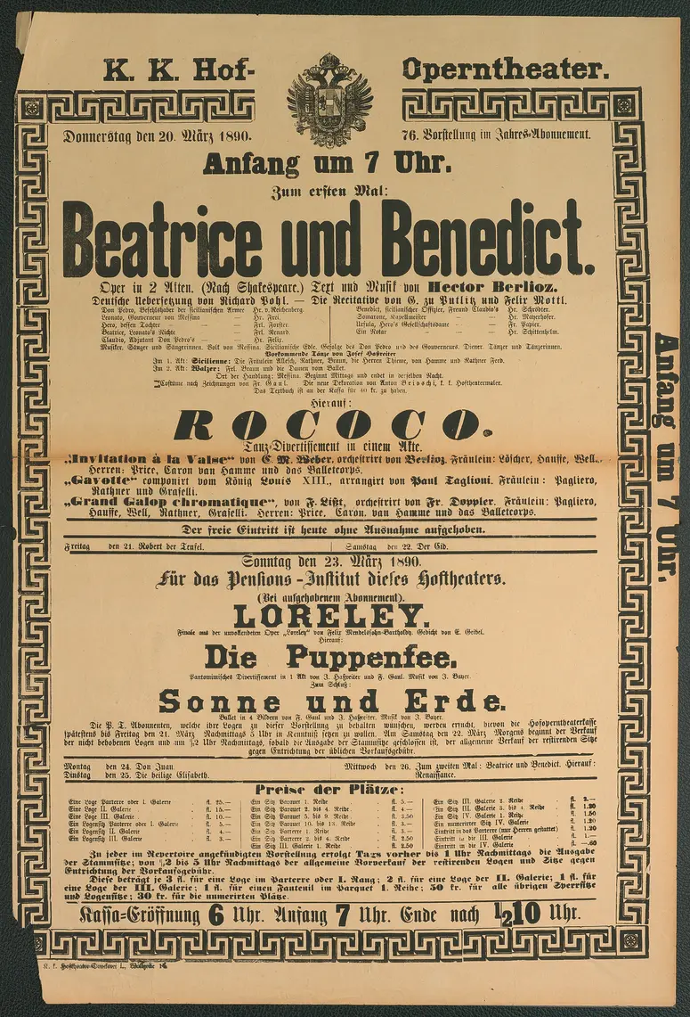 Beatrice und Benedict, Rococo