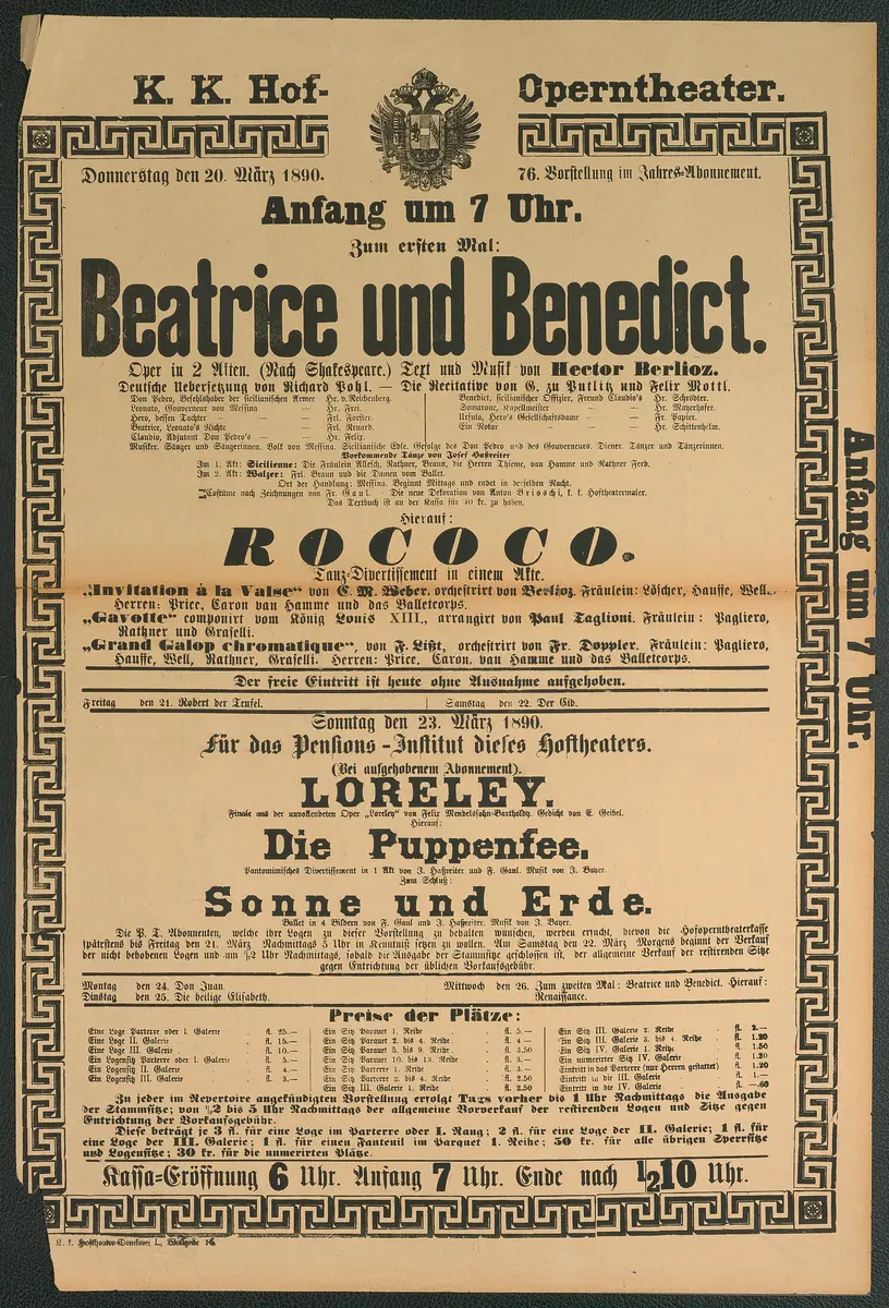 Beatrice und Benedict, Rococo