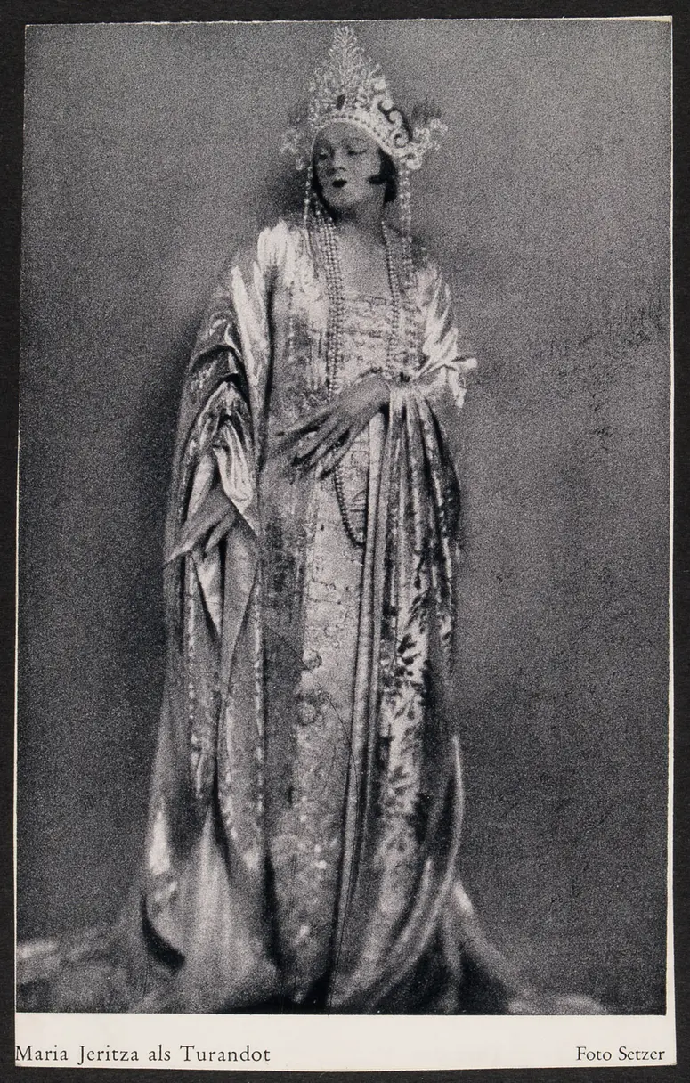 Maria Jeritza, Verweis auf Stücktitel: Turandot