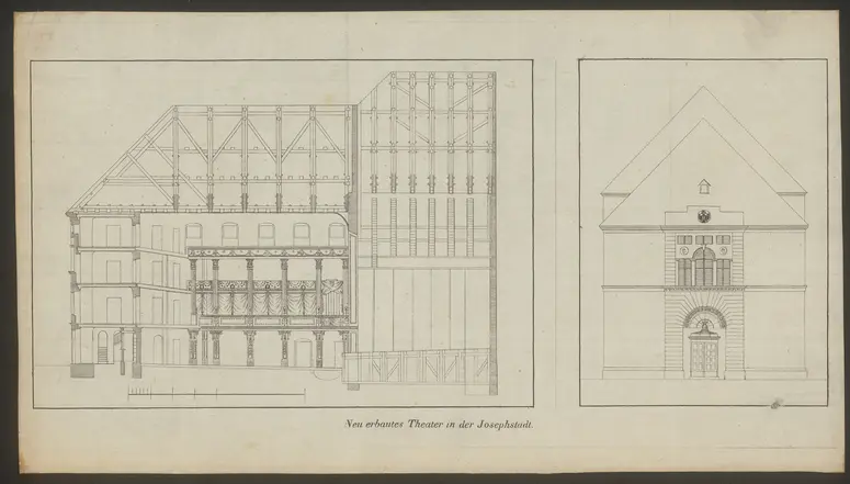 Wien, Theater in der Josefstadt, Titel in Vorlageform: Neu erbautes Theater in der Josephstadt