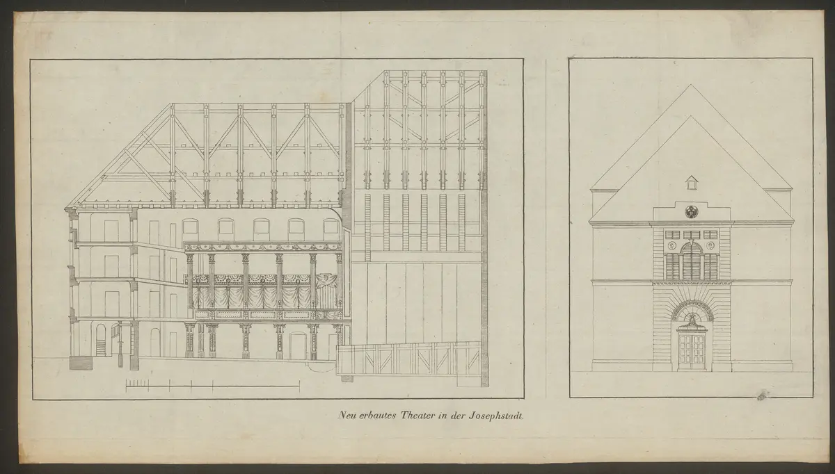 Wien, Theater in der Josefstadt, Titel in Vorlageform: Neu erbautes Theater in der Josephstadt