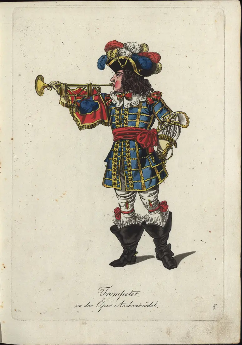 Aschenbrödel, Titel der Serie: Auswahl schöner Costumes für Theater- und Ball-Anzüge