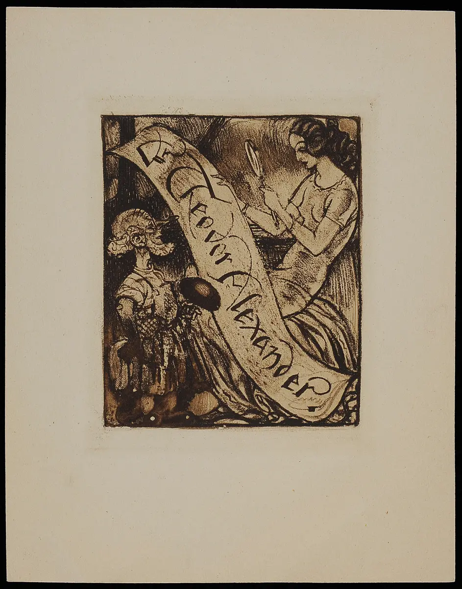 Exlibris Theodor Alexander, Titel in Vorlageform: Exlibris Dr. Theodor Alexander