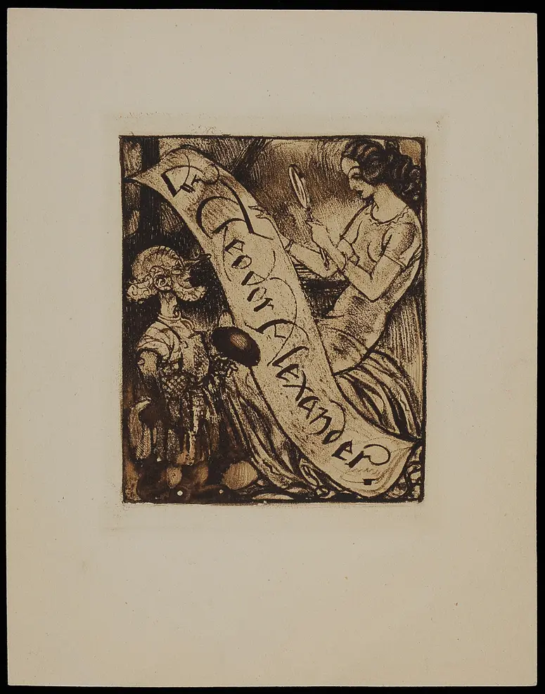 Exlibris Theodor Alexander, Titel in Vorlageform: Exlibris Dr. Theodor Alexander