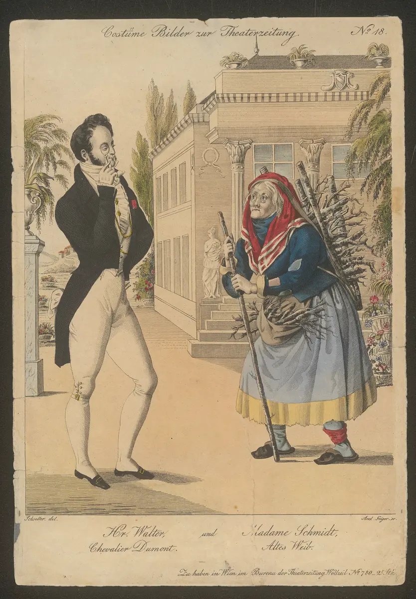 Der Verschwender, Titel der Serie: Costume-Bild, Name der Zeitschrift: Wiener Theaterzeitung