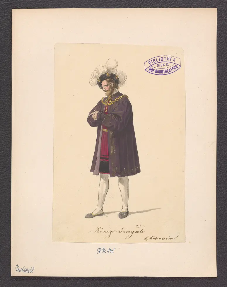 Turturell, Titel der Serie: Figurinen des k.k. Hof-Burgtheaters