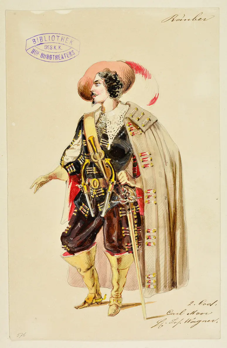 Die Räuber, Titel der Serie: Figurinen des k.k. Hof-Burgtheaters