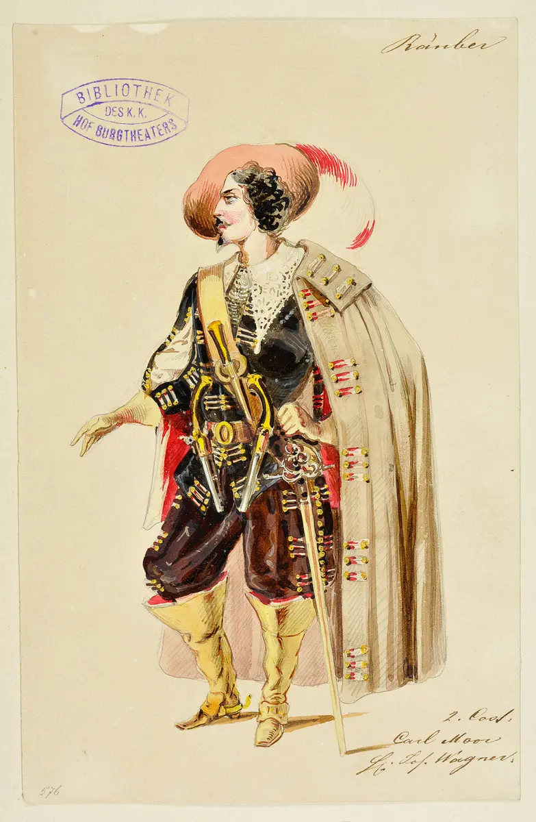 Die Räuber, Titel der Serie: Figurinen des k.k. Hof-Burgtheaters