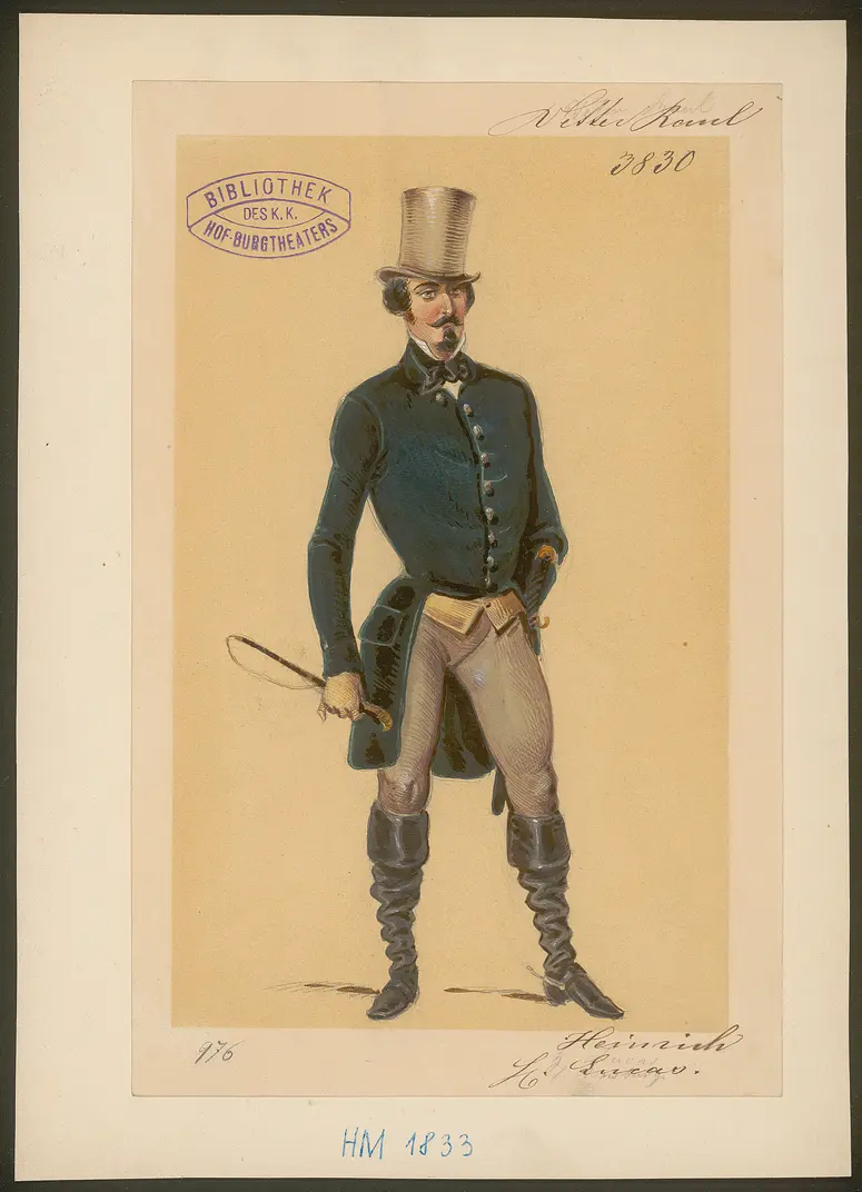 Vetter Raoul, Titel der Serie: Figurinen des k.k. Hof-Burgtheaters