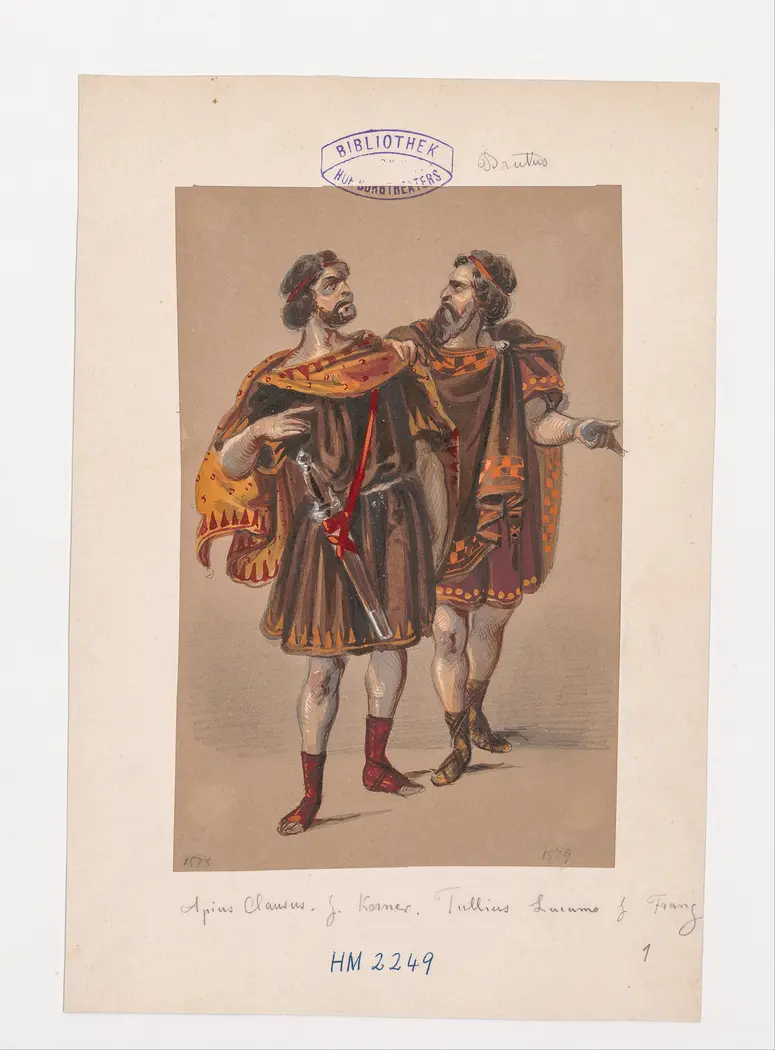 Brutus und sein Haus, Titel der Serie: Figurinen des k.k. Hof-Burgtheaters