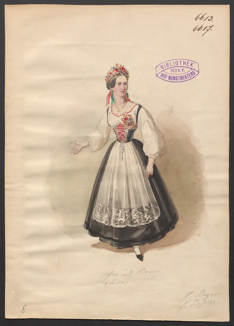 Der Goldbauer, Titel der Serie: Figurinen des k.k. Hof-Burgtheaters