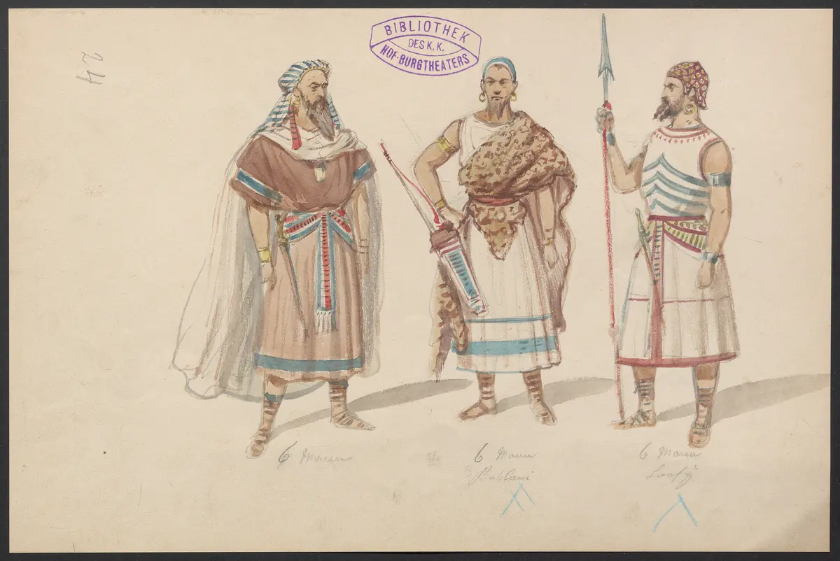 Sophonisbe, Titel der Serie: Figurinen des k.k. Hof-Burgtheaters