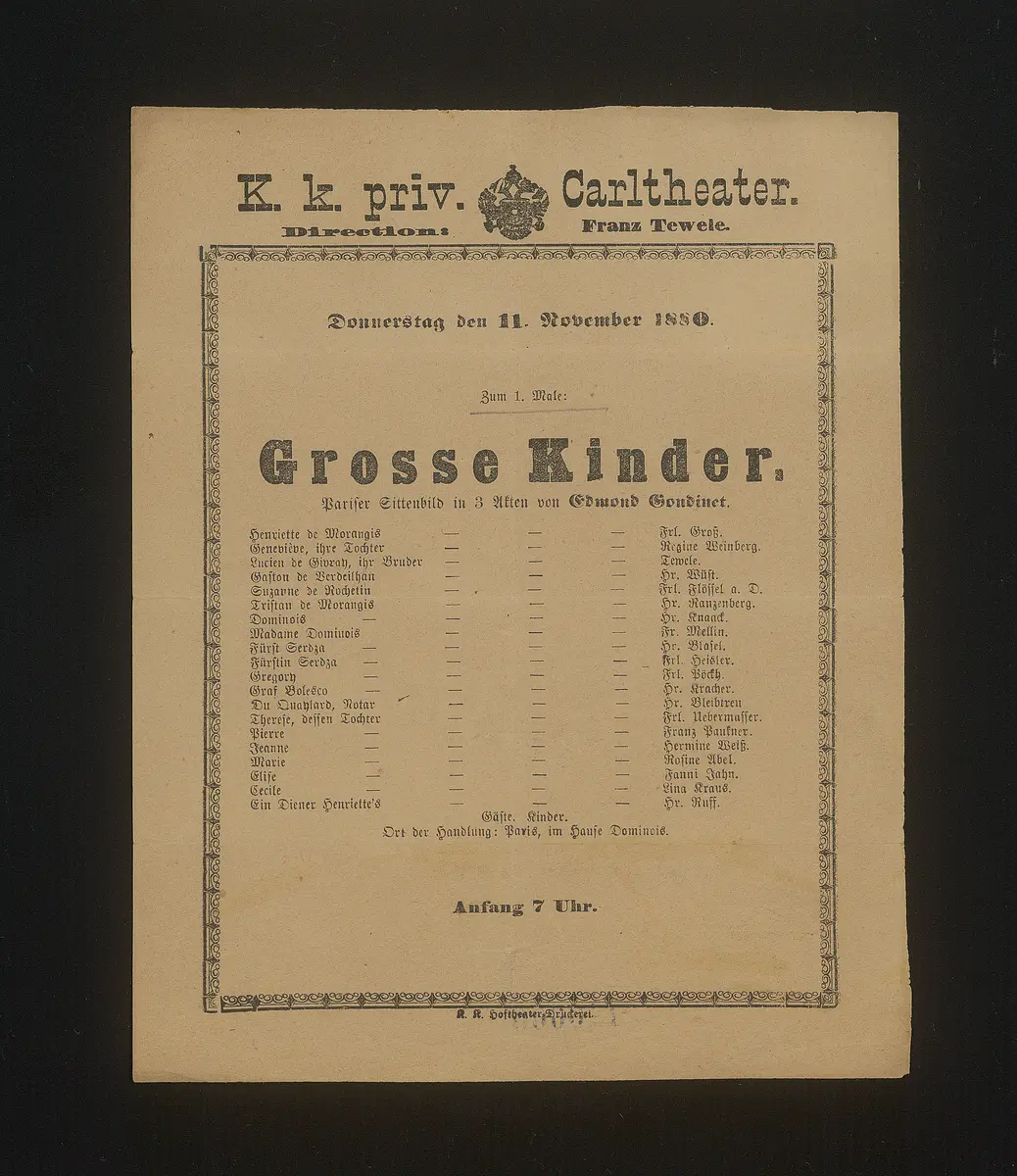 Grosse Kinder, Suchtitel: Große Kinder