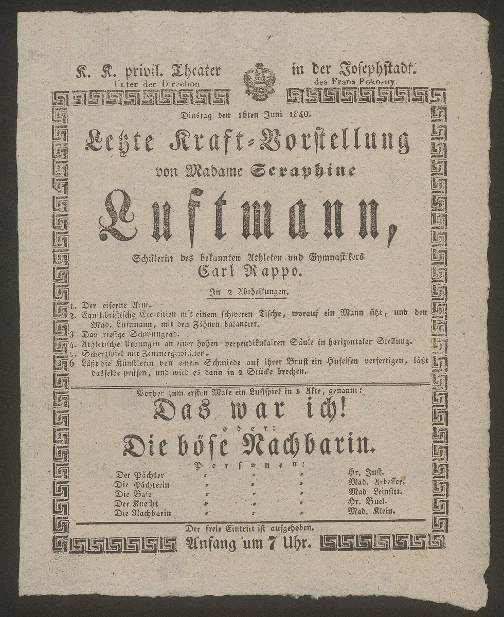 Letzte Kraftvorstellung der Madame Seraphine Luftmann, Das war ich! oder Die böse Nachbarin