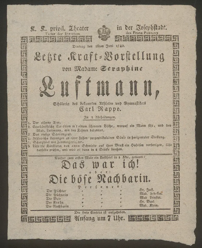 Letzte Kraftvorstellung der Madame Seraphine Luftmann, Das war ich! oder Die böse Nachbarin
