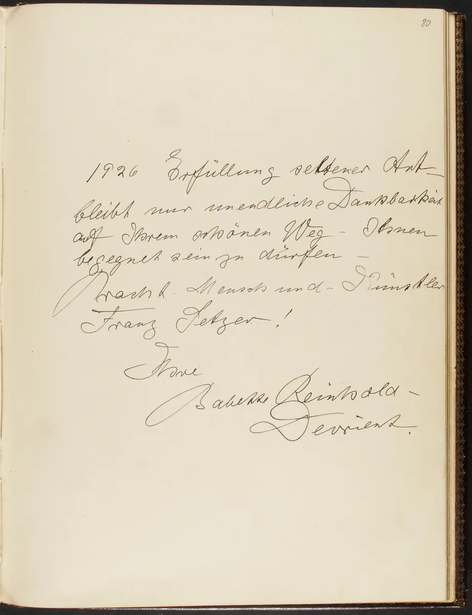 Gästebuch. Atelier Franz-Xaver Setzer, Wien