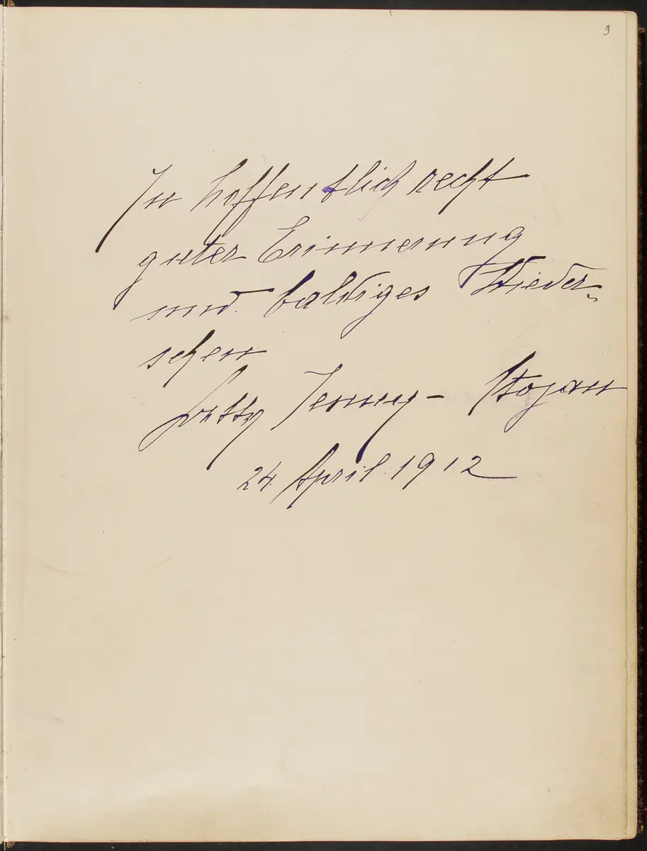 Gästebuch. Atelier Franz-Xaver Setzer, Wien