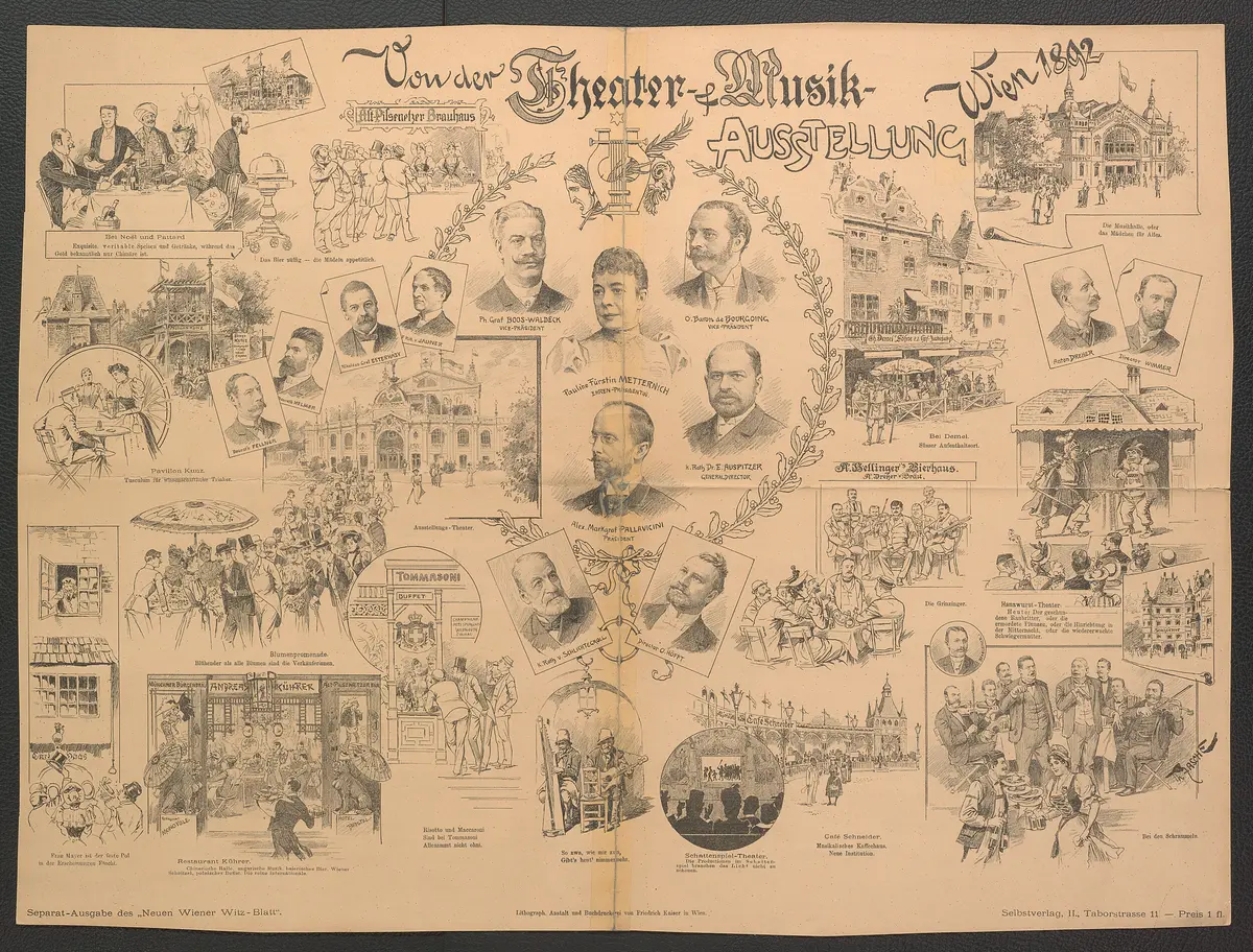 Wien (allgemein), Internationale Ausstellung für Musik und Theaterwesen, Titel in Vorlageform: Von der Wiener Theater- & Musik-Austellung Wien 1892
