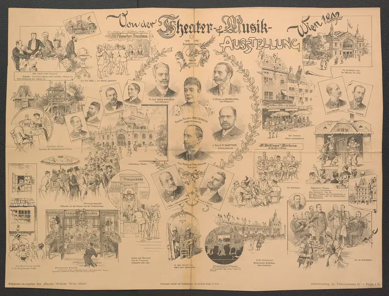 Wien (allgemein), Internationale Ausstellung für Musik und Theaterwesen, Titel in Vorlageform: Von der Wiener Theater- & Musik-Austellung Wien 1892