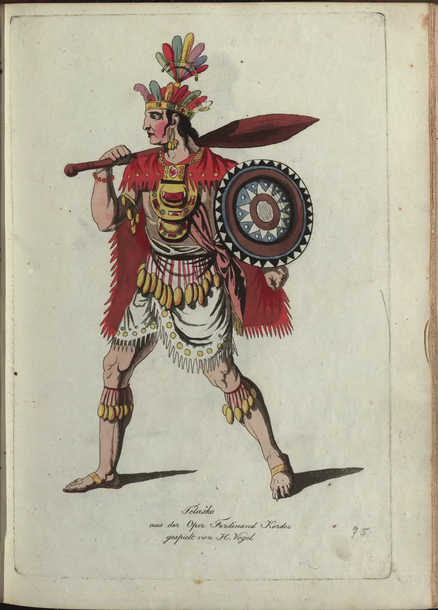 Ferdinand Cortez, oder Die Eroberung von Mexiko, Titel in Vorlageform: Ferdinand Kordez, Titel der Serie: Auswahl schöner Costumes für Theater- und Ball-Anzüge