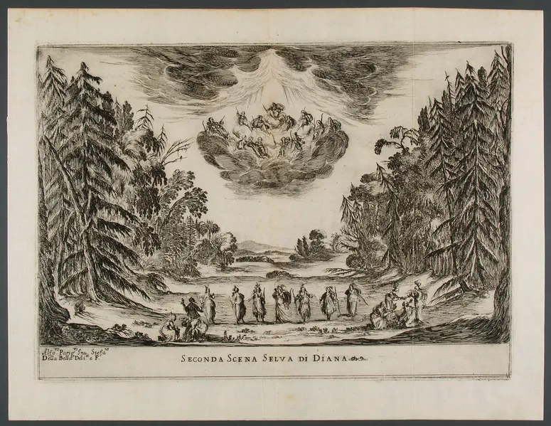 Le nozze degli dei, Titel in Vorlageform: Le nozze degli dei. Favola Dell Ab' Gio. Carlo Coppola Rappresentata in Musica in Firenze nelle reali nozze de serenis.mi Gran Duchi di Toschana Ferdinando II. e Vittoria Principessa d'Urbino