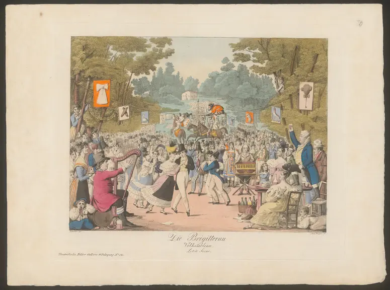 Die Brigitterau, Weiterer Titel: Die Brigittenau, Titel der Serie: Theatralische Bilder-Gallerie, Name der Zeitschrift: Wiener Theaterzeitung