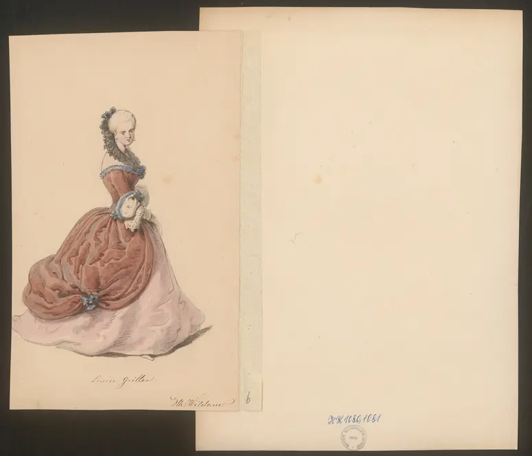 Die rote Schleife, Titel der Serie: Figurinen des k.k. Hof-Burgtheaters