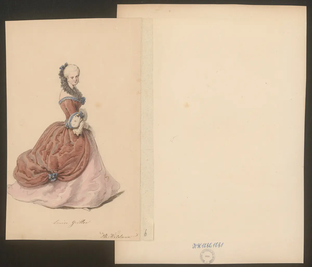 Die rote Schleife, Titel der Serie: Figurinen des k.k. Hof-Burgtheaters