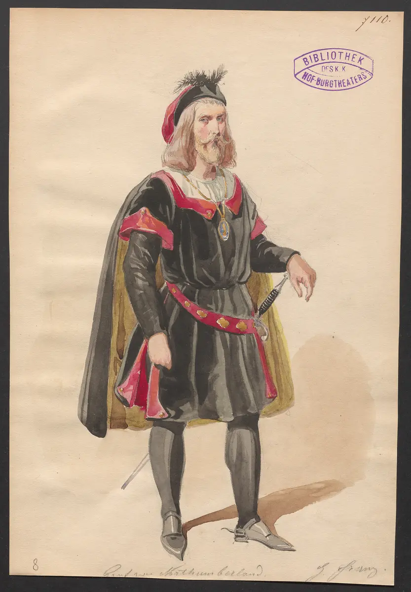 König Richard der Zweite, Originaltitel: King Richard II, Titel der Serie: Figurinen des k.k. Hof-Burgtheaters