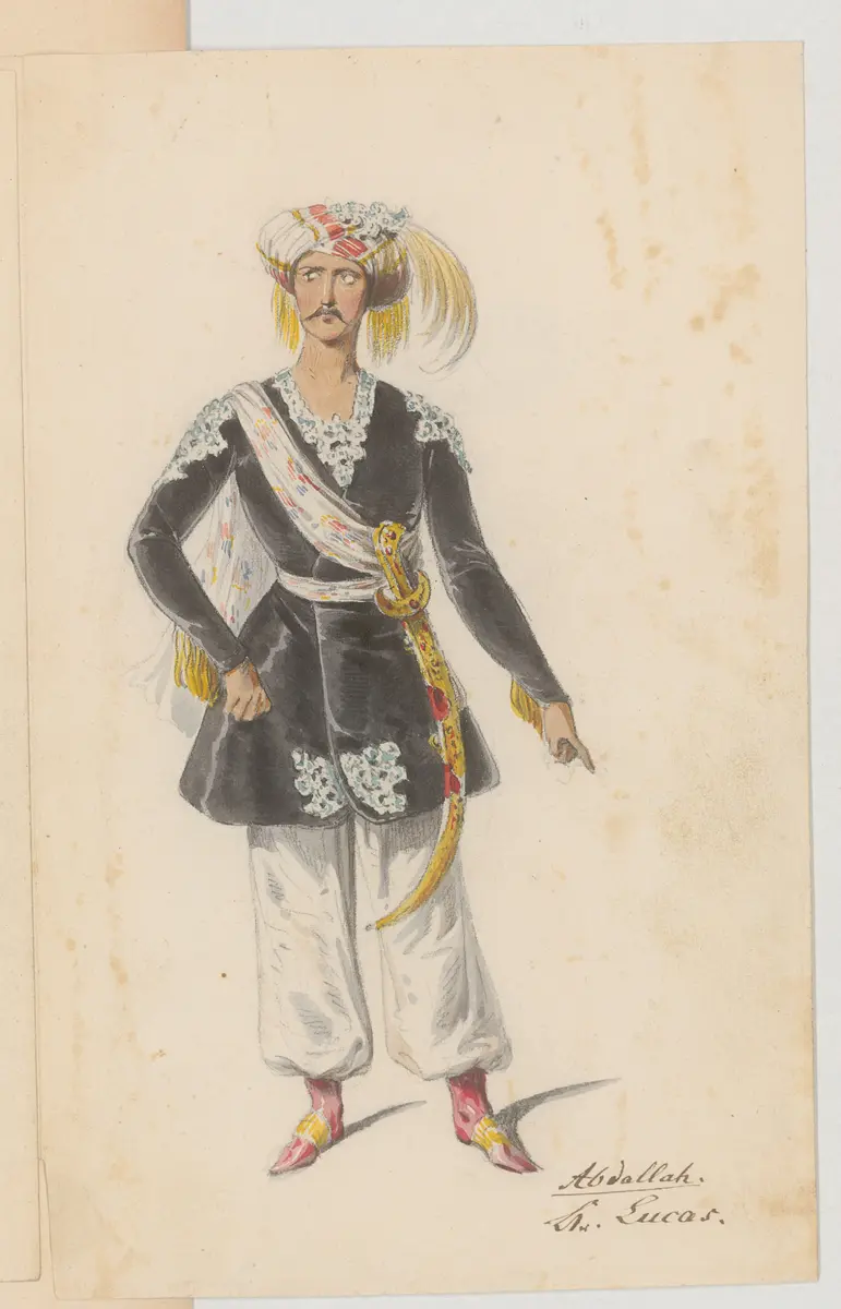 Ein weibliches Herz, Titel der Serie: Figurinen des k.k. Hof-Burgtheaters