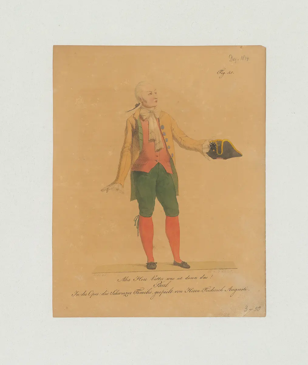 Friedrich Augusti, Name der Zeitschrift: Münchner Theater-Journal, Verweis auf Stücktitel: Die Schweizerfamilie