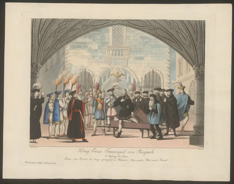 König Enzio, Titel der Serie: Theatralische Bilder-Gallerie, Name der Zeitschrift: Wiener Theaterzeitung